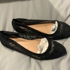COPY - Torrid Black Polka Dot Mesh Flat